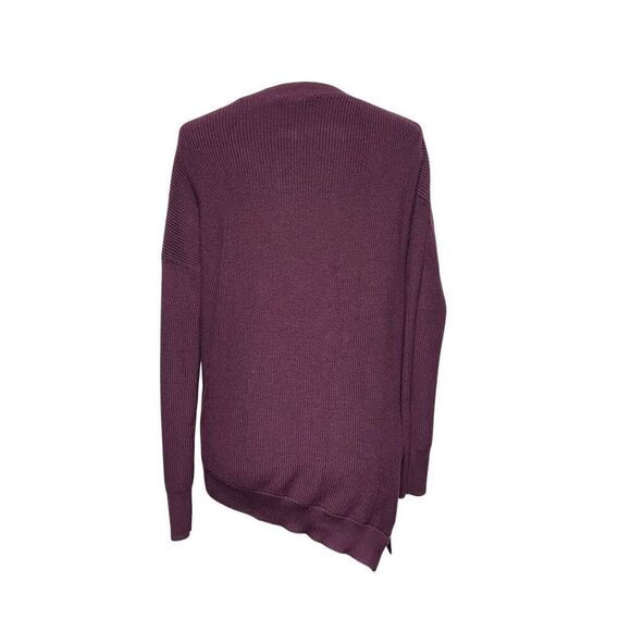 Athleta Purple Asymmetrical Long Sleeve Oversize Tunic Sweater XS - Picture 3 of 4